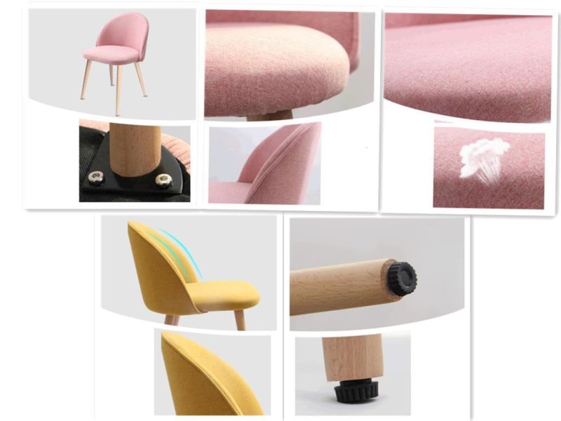 Nordic Home Furniture Dining Room Furniture Hotel Restaurant Club Fabric Velvet Negotiation Dining Chair
