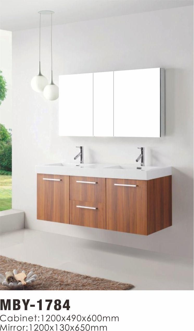 MDF Bathroom Vanity Cabinet with Lighted Mirror