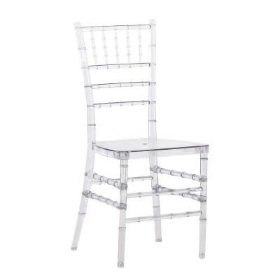 Wholesale White PP Plastic Tiffany Chair Banquet Dinning Style Clear Resin Crystal Transparente Wedding Napoleon Chairs
