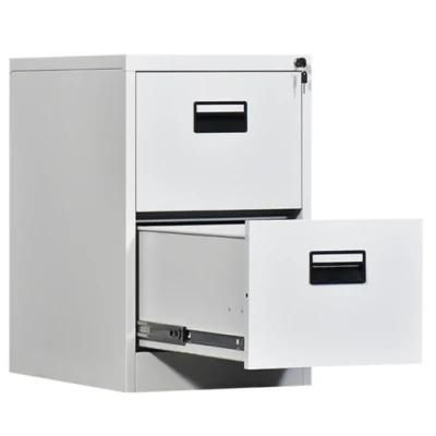 Metal Steel Lockable Filing Cabinet with Keys, 2 Drawers, White