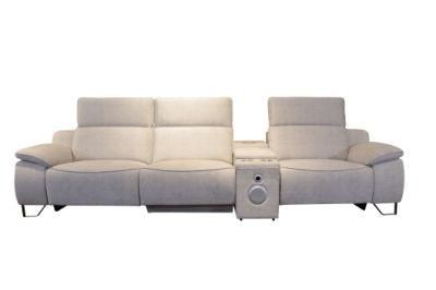 Luxury USB Charging Audio White Living Room Sofas Furniture Sets Modern American Style Lounges Sectional Sofa