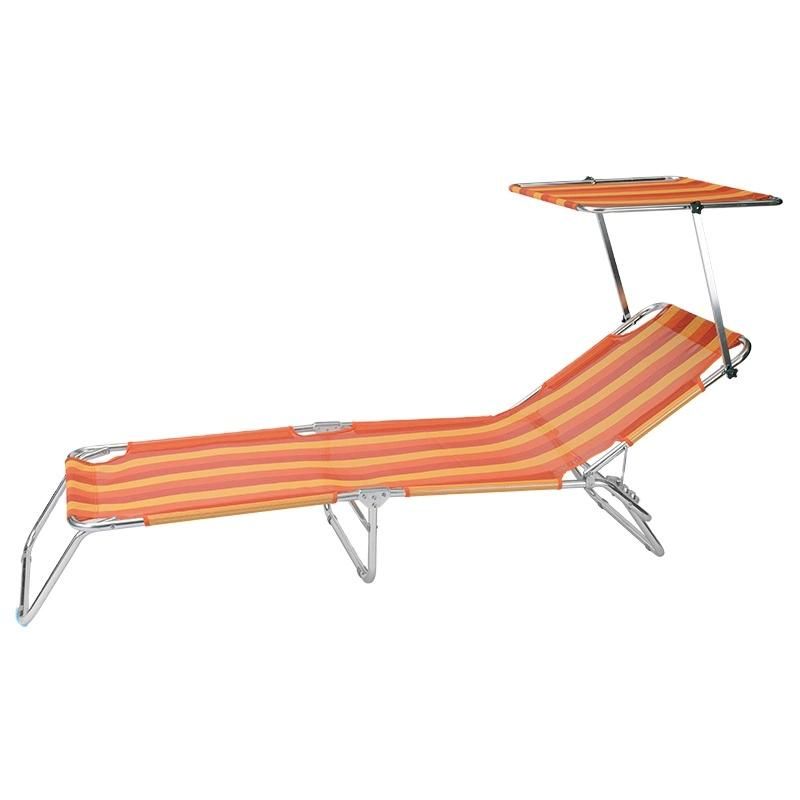 Aluminum Folding Sunbed with Canopy