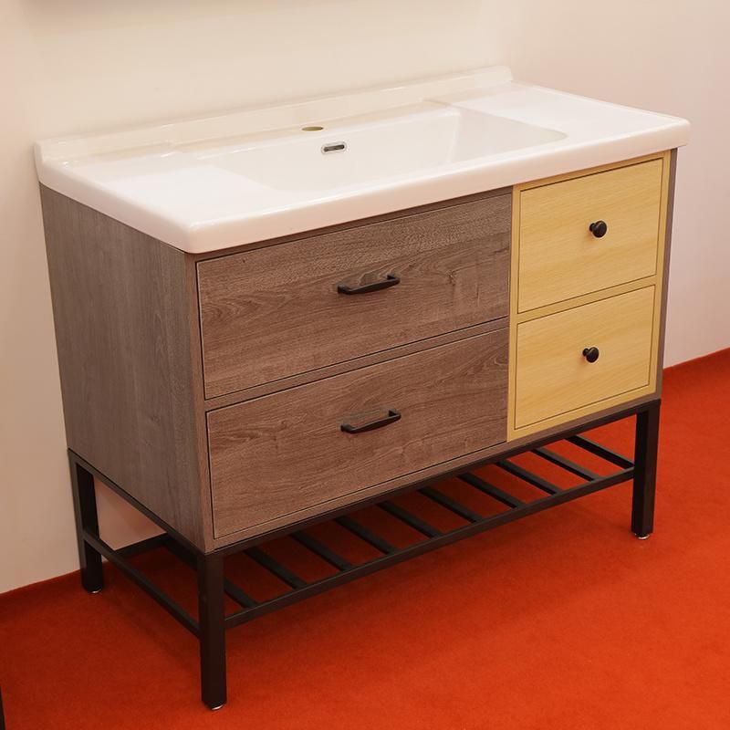 Plywood Floor Mounted Type Bathroom Furniture