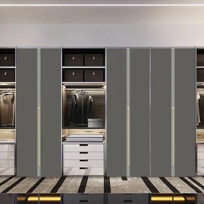 a Variety of Styles Customized White and Gray Cabinets for Clothes Storage
