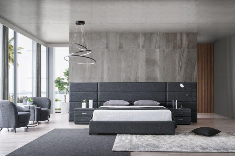 Customizable Modern Wall Bed Leather Bed Storage Bed Home Furniture with Extensions Bedhead Gc1731