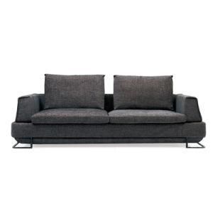 Modern Design Italian Style Adjustable Back Cushion High End Light Grey Linen Fabric Sofa