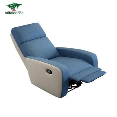 White and Blue Single Home Theater Furniture Living Room Chair Chesterfield Modern Recliner Sofa