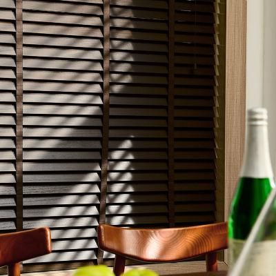 Wooden/PVC Venetian Blinds Waterproof and Moisture-Proof Living Room Study Bedroom Office
