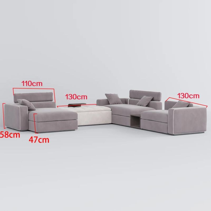 High Grade European Design Fabric Couch Living Room Sofa Set Leisure Velvet Couch Home Furniture