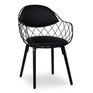 Black Color Wire Metal Modern &amp; Comfortable Dining Chair