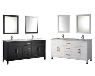 60&quot; Double Sink Market Design American Oak Wood Modern Bathroom Cabinet