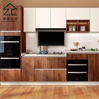Oak White MDF Melamine Kitchen Cabinet with Hinge