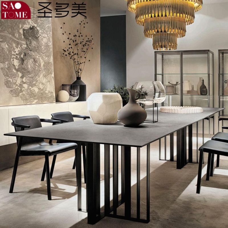 Modern Living Room Dining Room Furniture Cross Lattice Dining Table