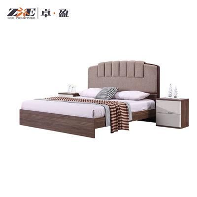 Modern Wooden Fabric Design Hotel Furniture Bed