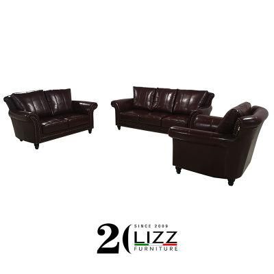 Fast Shipment Home Furniture Top Grain Italy Modern Living Room Classic Leather Sofa