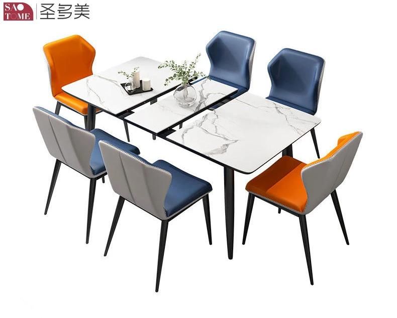 Italia Style Asia Design Extendable Dining Table Wood Slate Dining Table