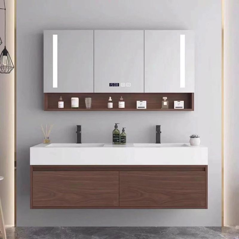 OEM Marble Stone Modern Wall MDF Wooden Bathroom Hotel Furniture