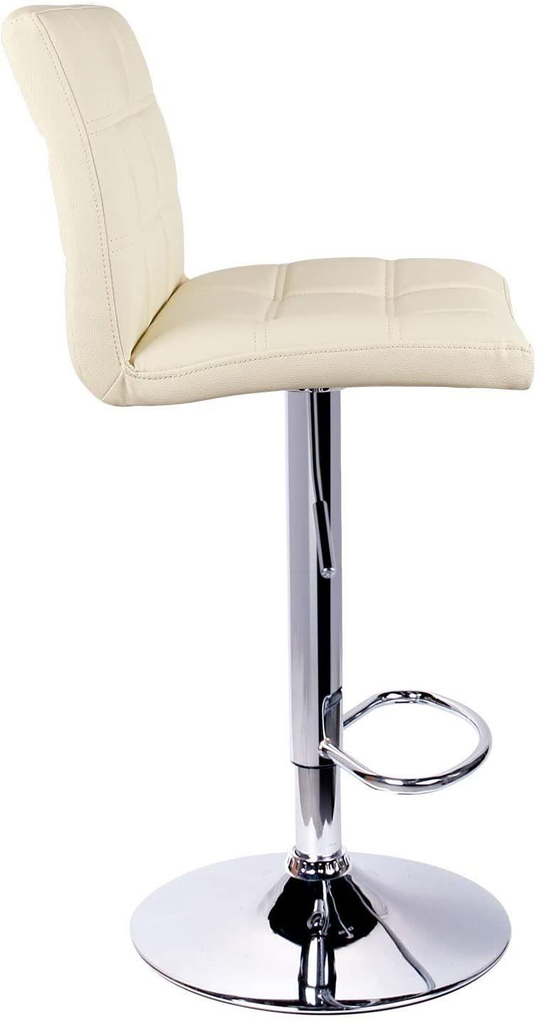 Nordic Light Luxury Front Desk Chair Metal Industrial Style Single Bar Chair Modern Simple Saddle Leather Bar Chair