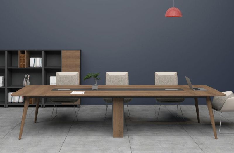 Modern Walnut Boss Computer MFC Office Executive Table