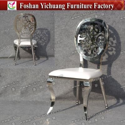 Yc-Ss34-2 Leather New Design Pattern Back Stainless Steel Chair for Sale