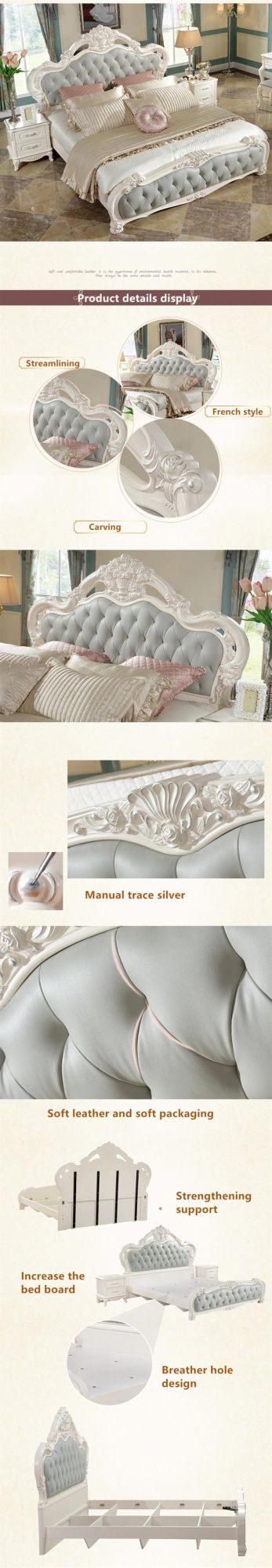 Modern European Princess Soft #Bed 0181-3