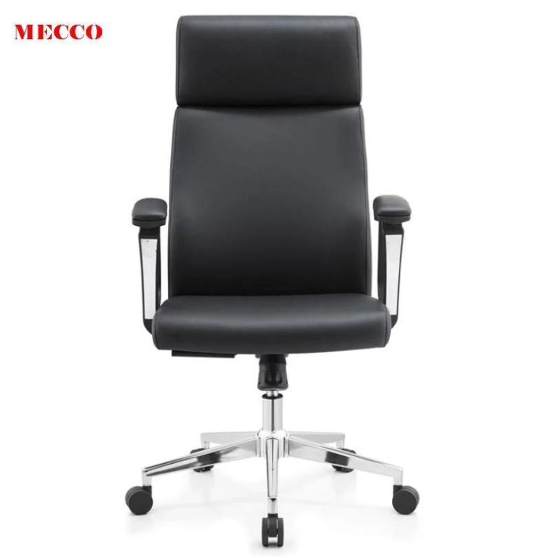Genuine or PU Leather High Back Fixed Armrest Stable Quality Wholesales Leather Chair