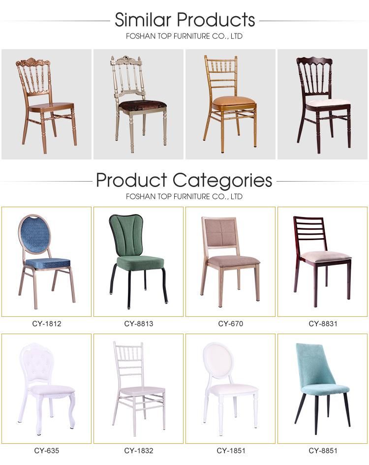 Top Furniture Nice Back Metal Banquet Dining Chair