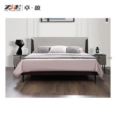 Modern Furniture MDF Bedroom Design Wooden King Bed