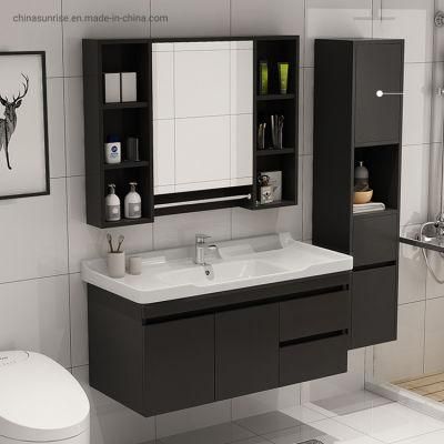 Modern Design Home Bathroom Vanity Cabinet Wall Mounted with Mirror and Basin