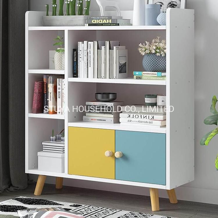Foshan Factory Modern Design Living Room Furniture Wooden Book Shelf Bookcase Bedroom Furniture