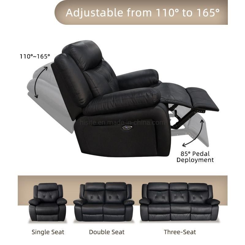 Modern Microfiber Segmentated L-Shaped Sofa with Double-Sided Recliner Lounge Storage Furniture Set