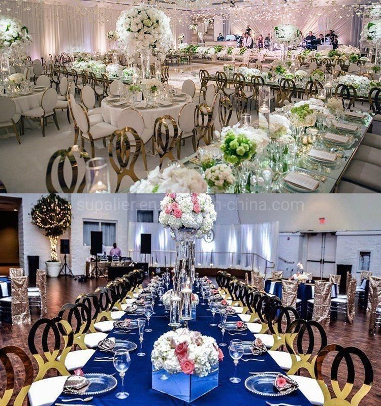 High Quality Modern Wedding Event Banquet Gold Frame Restaurant Chair