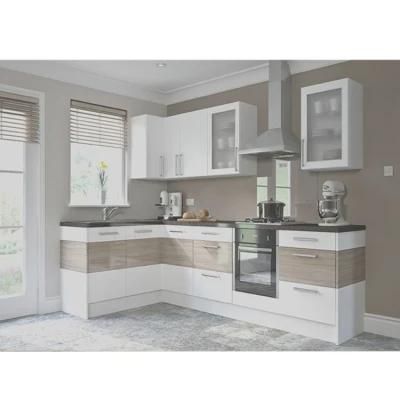 Marble Counter Top Wooden Modern Kitchen Cabinet for Villa