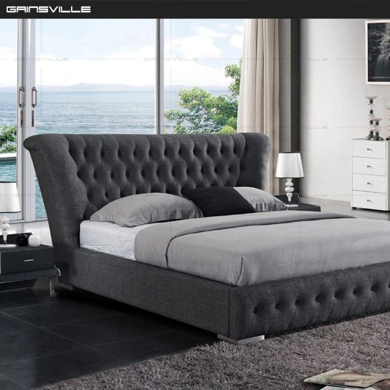 Hot Sell Bedroom Set with Middle Headboard in Points Design for Bedroom Furniture Sets