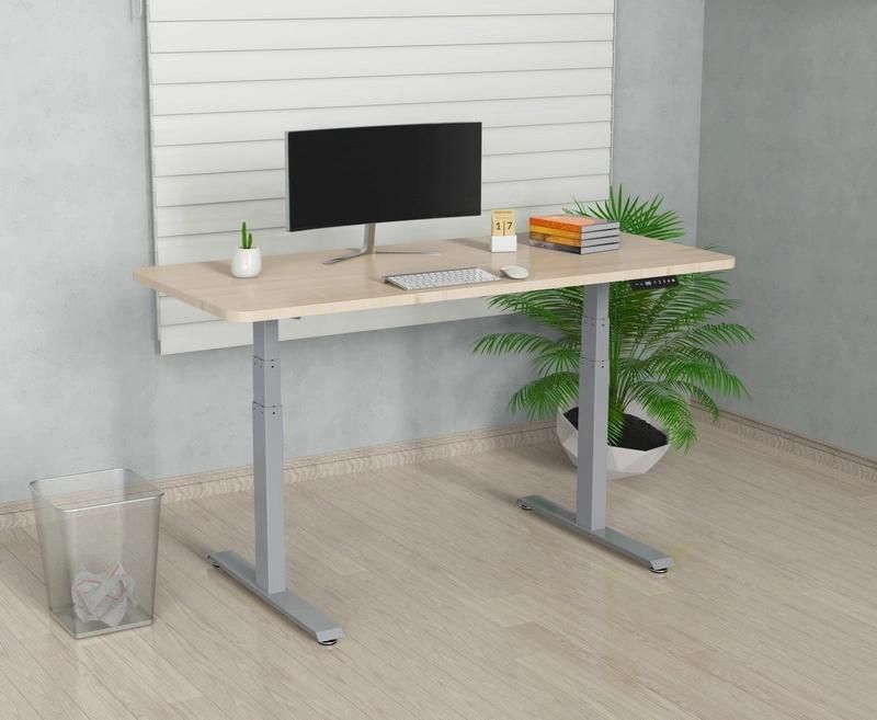 Natural Wooden Reliable and Good Professional Electric Height Adjustable Desk Electric Table Lift Desk Game Standing Office Desk