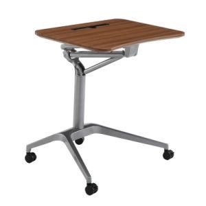 Modern Simple Style Pneumatic Lifting Table Laptop Table Training Table Lecture Table Can Be Lifted at Will with Wheels.