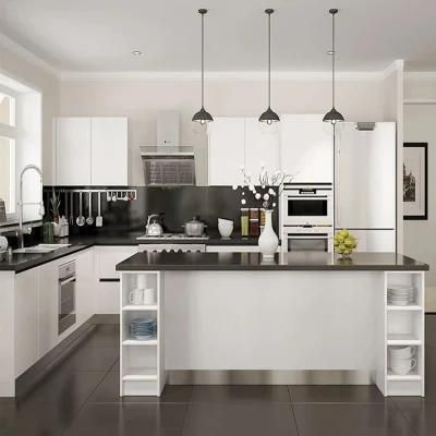 Modern Style Cookhouse Cabinet Set Design Home White Painted Solid Wood Kitchen Cabinets