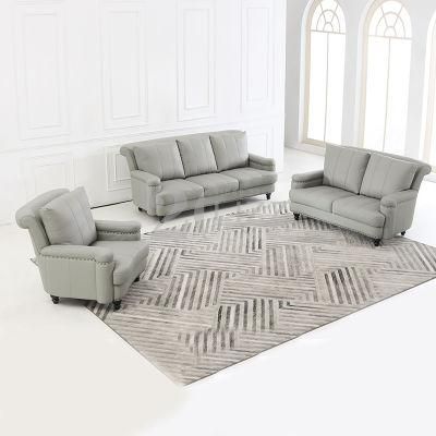 American Modern Leisure Living Room Sectional Genuine Lather Sofa Furniture Set
