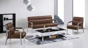 Foshan Factory Home Furniture Living Room Furniture Metal Frame Sofa Chair with Leather