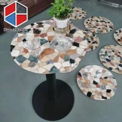 Colorful Natural Marble Mosaic Coffee Tables