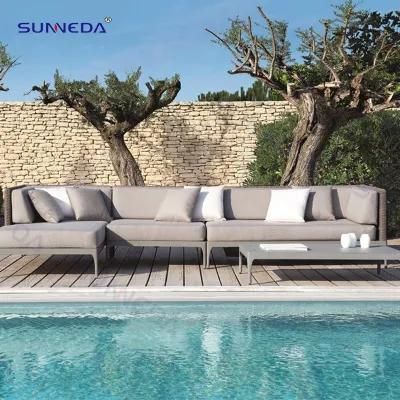 Indoor and Outdoor Commercial Rope Modern Design Furniture Upholstered Patio Garden Furniture