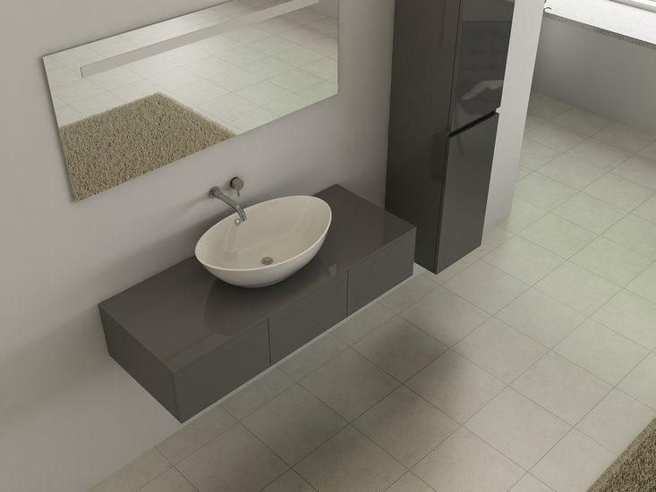 New Modern Simple Side Cabinet Bathroom Vanity with Ceramic Sink