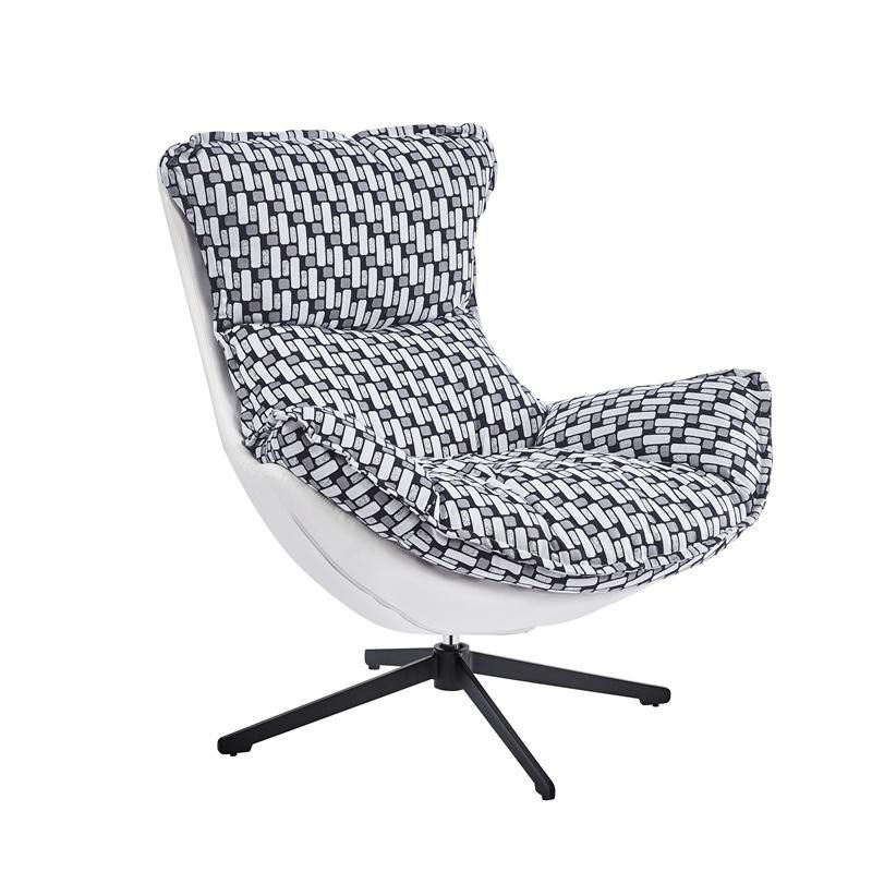 Contemporary Living Room Snail Chair Leisure Swivel PU Leather Fabric Egg Shell Chair100 - 299