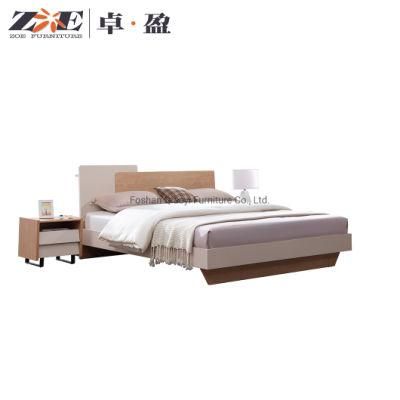 Wholesale Modern High End Wooden Frame Bed MDF with Veneer Furniture Master Bedroom Sets
