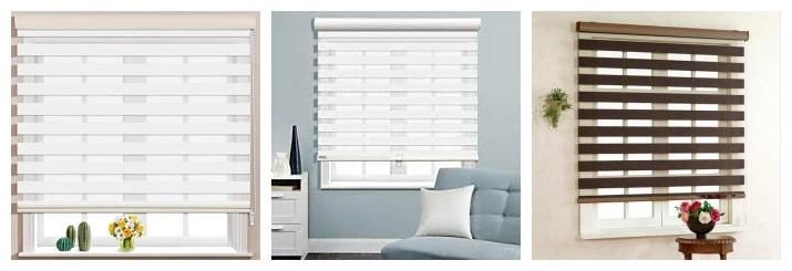 Home Decoration Manual / Motorized Zebra Fabric Blackout Shade Roller Blinds