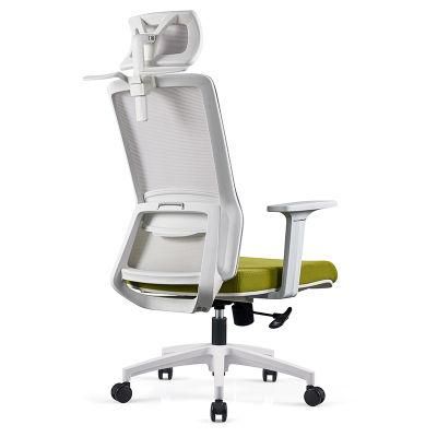 Chinese Leisure Modern Swivel Ergonomic Executive Fabric Whit Adjustable Headrest Office Chair