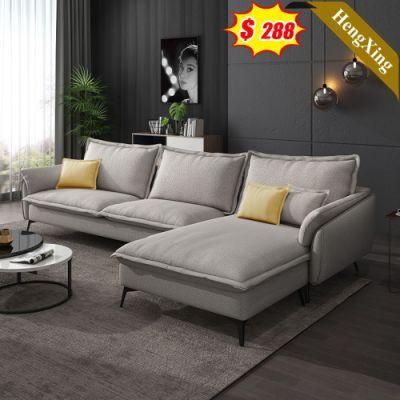 Modern Simple Design Home Furniture Living Room Office White Leather PU L Shape 2 Seat Plus Lounge Sofa Set