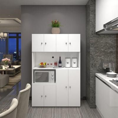 Customize American Oak Solid Wood White Paint Kitchen Cabinet