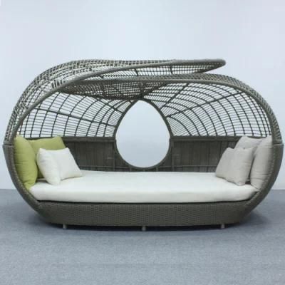 Modern Outdoor Garden Terrace Family Beach Hotel Lounge Chair Wicker Rattan Furniture Sofa Bed Sunbed