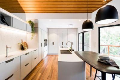 L-Shaped Modern Joinery Australia Design Storage White Buffet Cabinet Kitchen Cabinets